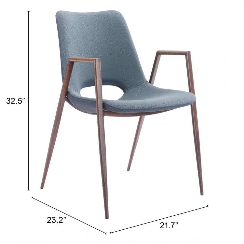 NOGAL BEAT DESI | Silla para Comedor Restaurante Cafeteria | Varios Colores | Piel Sintetica | Interior - 101695 - Zuo - NOGAL BEAT -