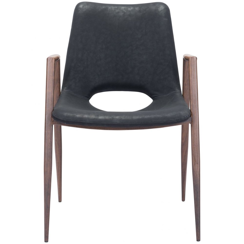 NOGAL BEAT DESI | Silla para Comedor Restaurante Cafeteria | Varios Colores | Piel Sintetica | Interior - 101694 - Zuo - NOGAL BEAT -