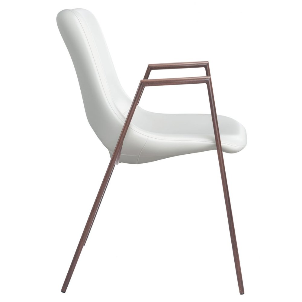 NOGAL BEAT DESI | Silla para Comedor Restaurante Cafeteria | Varios Colores | Piel Sintetica | Interior - 109068 - Zuo - NOGAL BEAT -