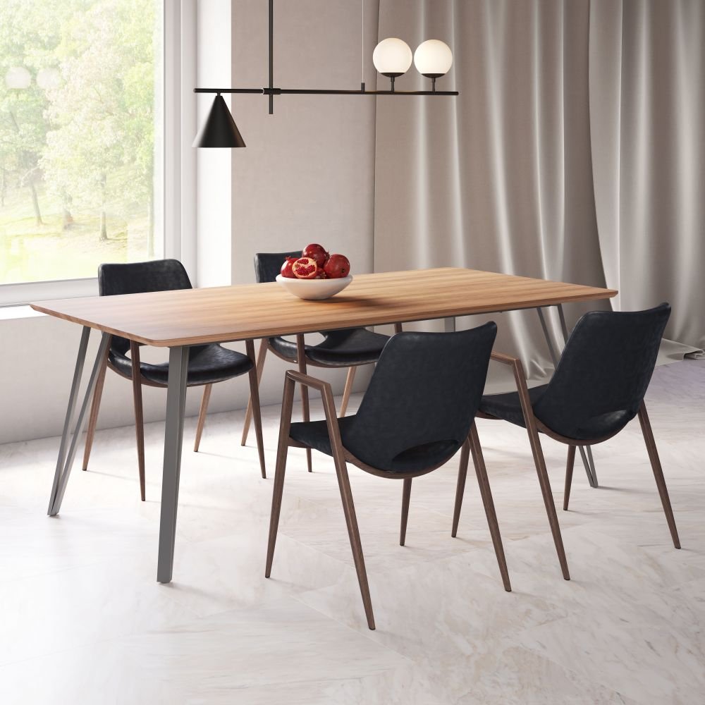 NOGAL BEAT DESI | Silla para Comedor Restaurante Cafeteria | Varios Colores | Piel Sintetica | Interior - 101694 - Zuo - NOGAL BEAT -