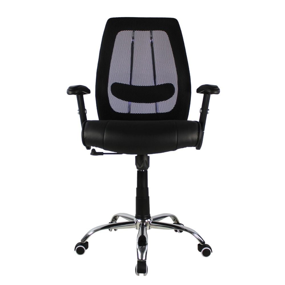 SILLA KINGSTRONG MOB-AF812 Girona SILL0903521 | Silla Ejecutiva Uso de Oficina | Base Estrella Giratoria | Tapizado Mesh | Acero Cromado | Interior | Acero Cromado Madera Tapizado en PU Poliuretano Alto Respaldo Tela Tipo “Mesh” Acero Cromado Soporte Lumbar Estrella Cromada Palanca Reguladora de Altura Rodajas 2 Con Borde Transparente Para Buena Postura Base Pistón Neumático Palanca Reguladora Comodidad Buen Diseño Oficina Home Office Corporativo Rodajas de Nylon Comodidad Espacio de Trabajo Alta Calidad M