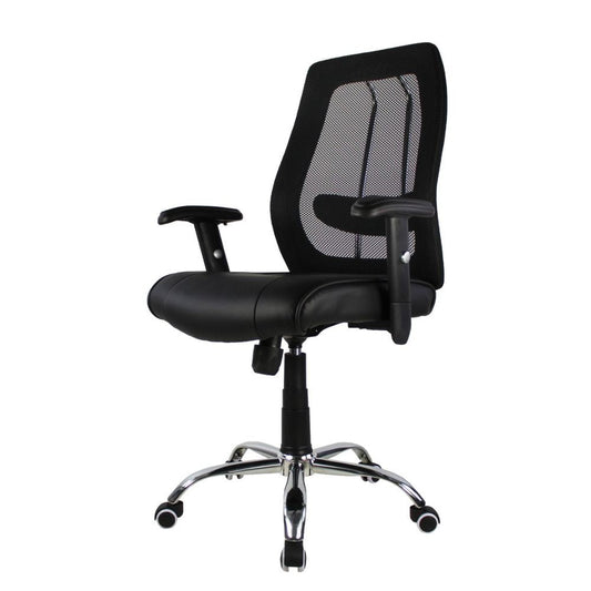 SILLA KINGSTRONG MOB-AF812 Girona SILL0903521 | Silla Ejecutiva Uso de Oficina | Base Estrella Giratoria | Tapizado Mesh | Acero Cromado | Interior | Acero Cromado  Madera Tapizado en PU Poliuretano Alto Respaldo Tela Tipo “Mesh” Acero Cromado Soporte Lumbar Estrella Cromada Palanca Reguladora de Altura Rodajas 2 Con Borde Transparente Para Buena Postura Base Pistón Neumático Palanca Reguladora Comodidad Buen Diseño Oficina Home Office Corporativo Rodajas de Nylon Comodidad Espacio de Trabajo Alta Calidad M