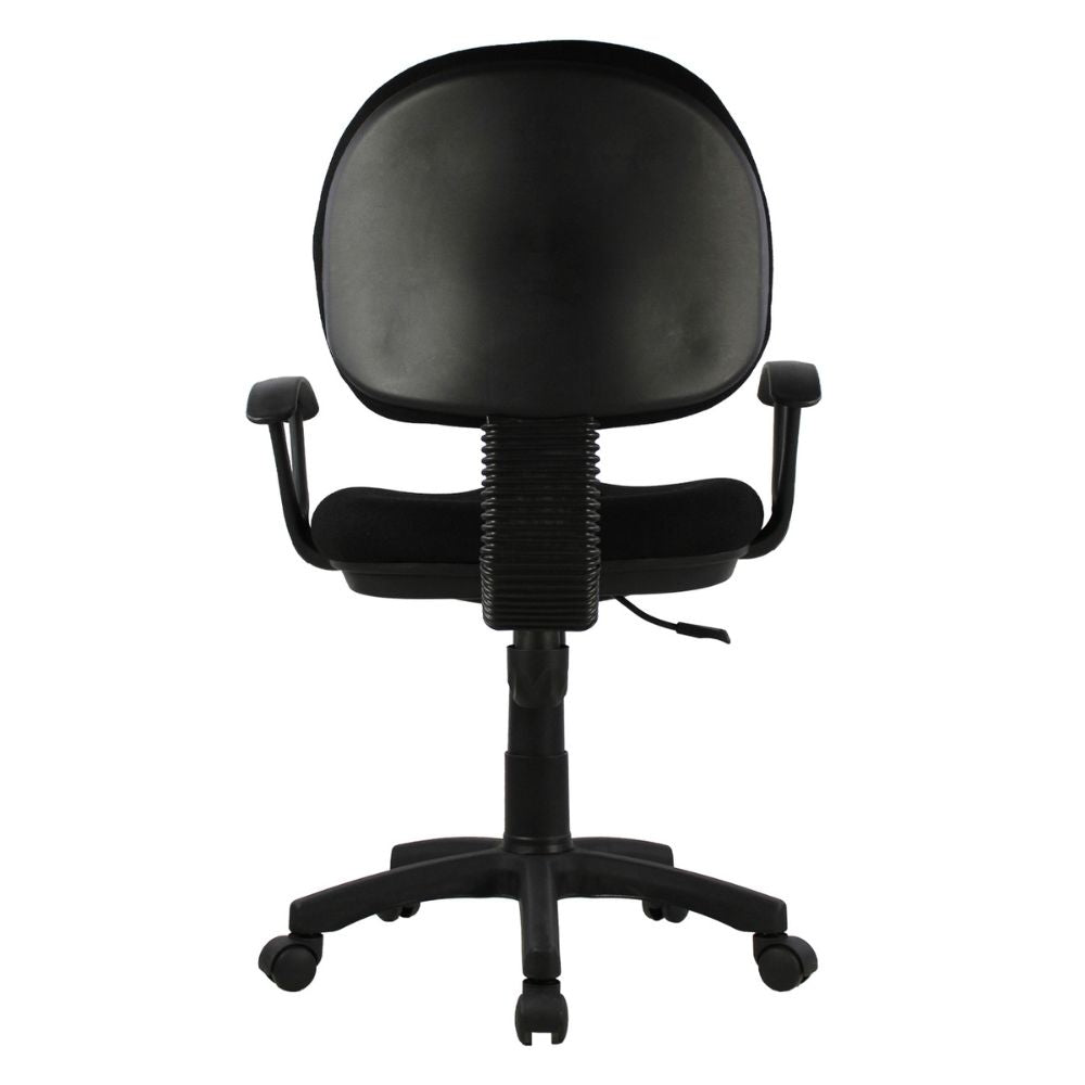 SILLA KINGSTRONG JM-006 SILL0360320 | Silla Oficina Secretarial | Tapizado | Pistón Neumático Giratorio | Plástico | Interior | Durabilidad Tapizado tela tipo pliana Área de trabajo Comodidad Buen diseño Laminado plástico 15 MM Color Negro Soporte Flexible Descansabrazos Estilo Orgánico Recepción Laboral Mundo In