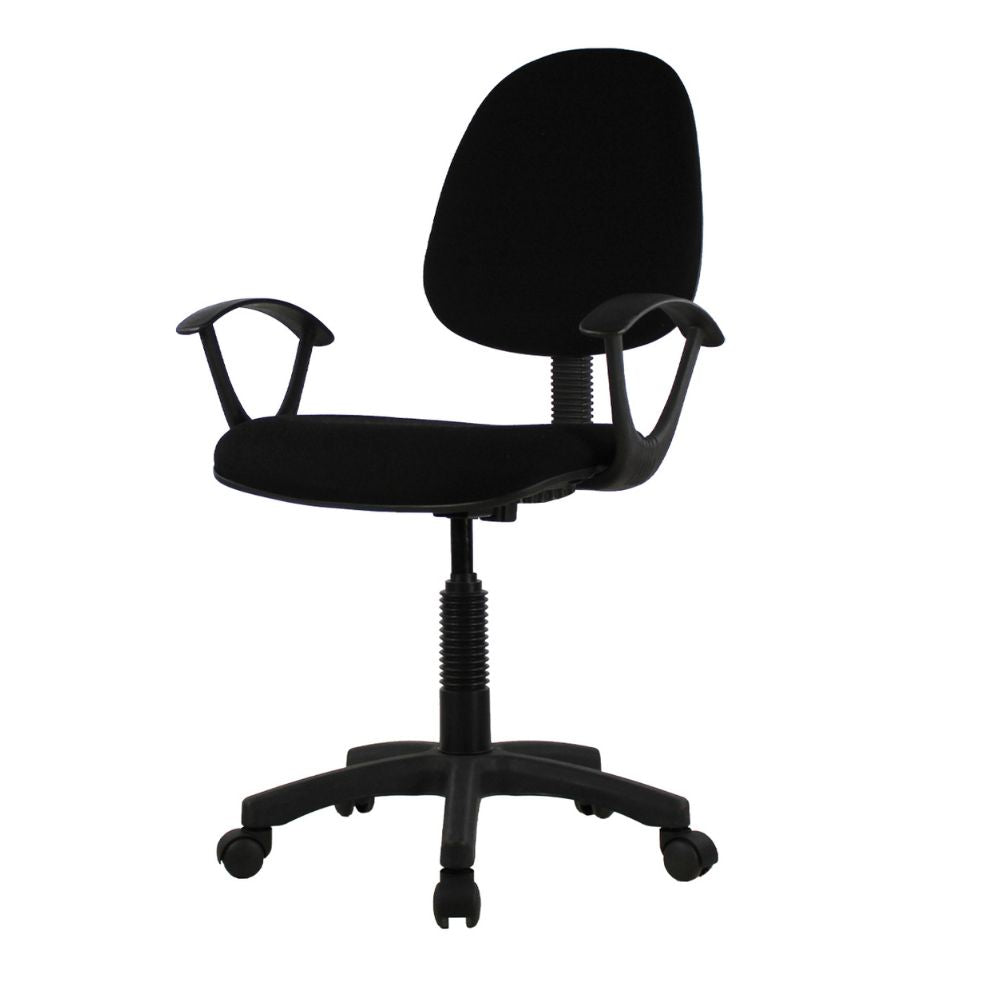 SILLA KINGSTRONG JM-009 SILL0360351 | Silla Secretarial Uso Oficina Laboral para Escritorio | Descansabrazos | Base Estrella Rodajas | Tapizado Tela | Interior