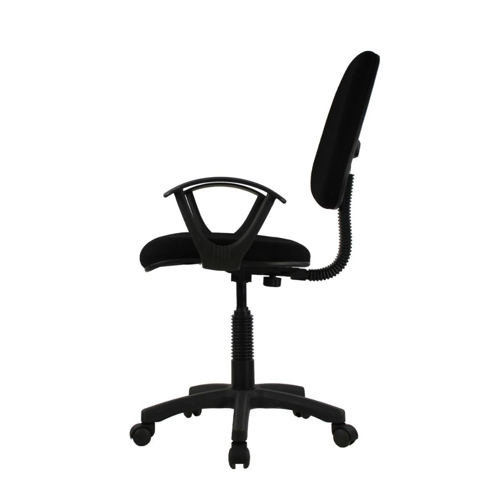 SILLA KINGSTRONG JM-009 SILL0360351 | Silla Secretarial Uso Oficina Laboral para Escritorio | Descansabrazos | Base Estrella Rodajas | Tapizado Tela | Interior
