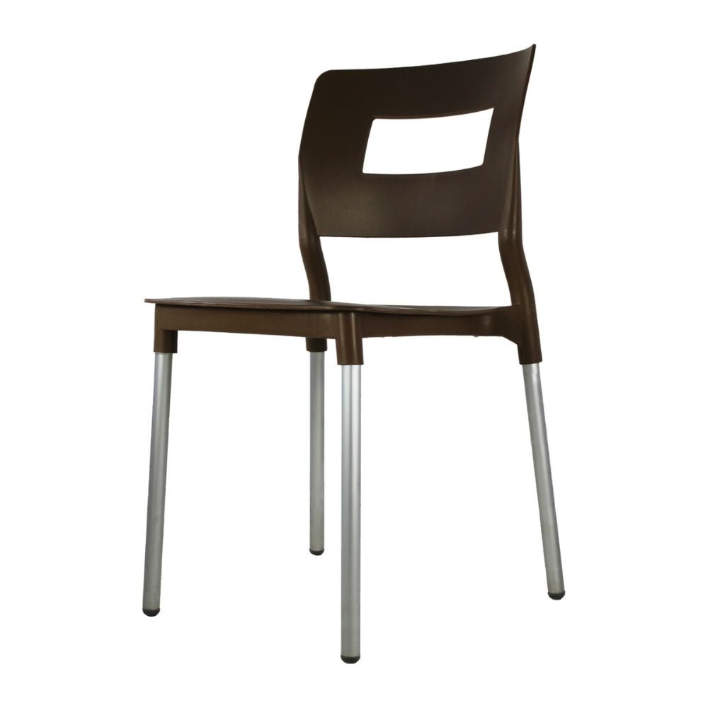 SILLA KINGSTRONG JM VALENIA SILL0020317 | Silla Estilizada Terraza Jardín Comedor | Base 4 Puntas | Terminado Anodizado | Polipropileno | Interior + Exterior | Resorts Salas de Espera Lugares de Eventos Isla de Cocina Sala de Estar Asiento Adicional Espacios Comerciales