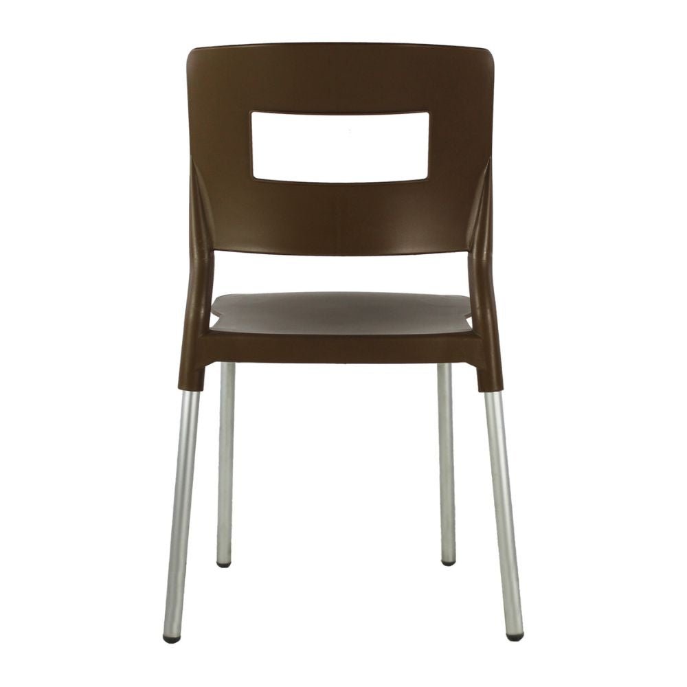 SILLA KINGSTRONG JM VALENIA SILL0020317 | Silla Estilizada Terraza Jardín Comedor | Base 4 Puntas | Terminado Anodizado | Polipropileno | Interior + Exterior | Resorts Salas de Espera Lugares de Eventos Isla de Cocina Sala de Estar Asiento Adicional Espacios Comerciales