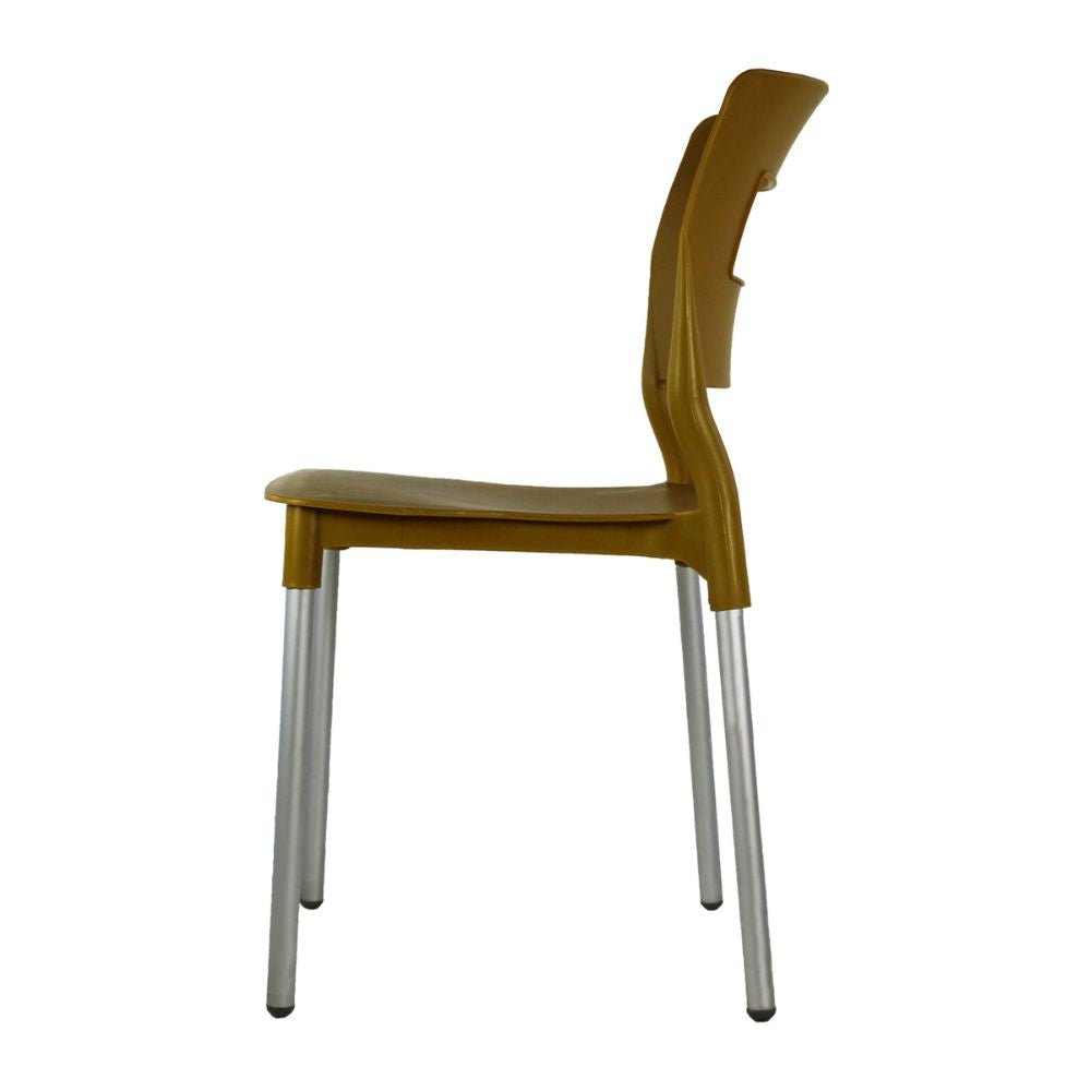 SILLA KINGSTRONG JM VALENIA SILL0020317 | Silla Estilizada Terraza Jardín Comedor | Base 4 Puntas | Terminado Anodizado | Polipropileno | Interior + Exterior | Resorts Salas de Espera Lugares de Eventos Isla de Cocina Sala de Estar Asiento Adicional Espacios Comerciales