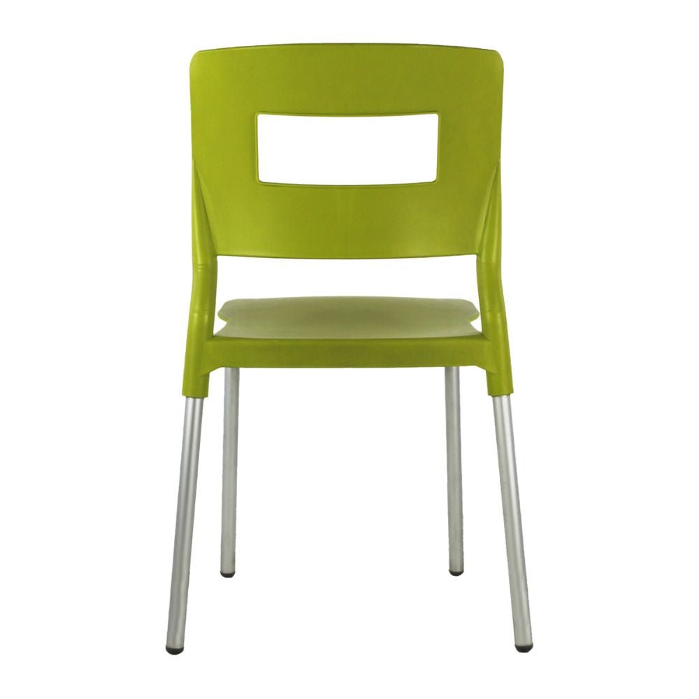 SILLA KINGSTRONG JM VALENIA SILL0020317 | Silla Estilizada Terraza Jardín Comedor | Base 4 Puntas | Terminado Anodizado | Polipropileno | Interior + Exterior | Resorts Salas de Espera Lugares de Eventos Isla de Cocina Sala de Estar Asiento Adicional Espacios Comerciales