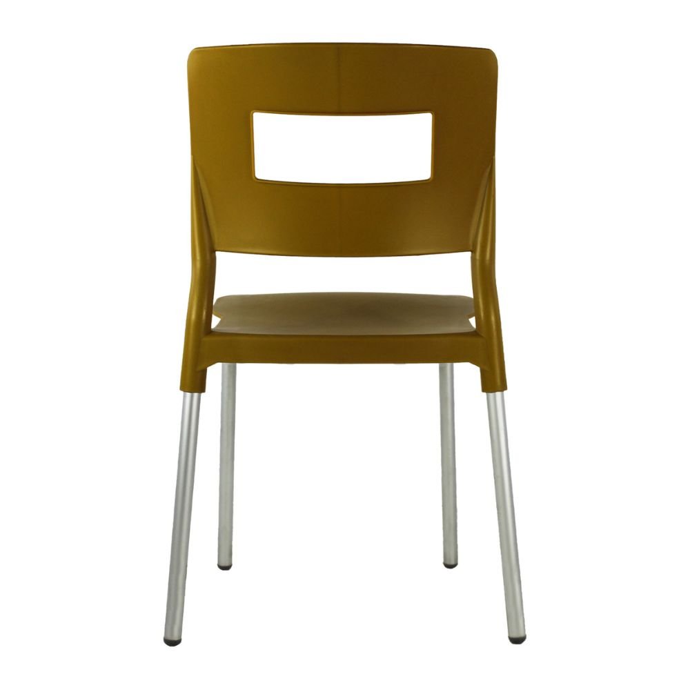 SILLA KINGSTRONG JM VALENIA SILL0020317 | Silla Estilizada Terraza Jardín Comedor | Base 4 Puntas | Terminado Anodizado | Polipropileno | Interior + Exterior | Resorts Salas de Espera Lugares de Eventos Isla de Cocina Sala de Estar Asiento Adicional Espacios Comerciales