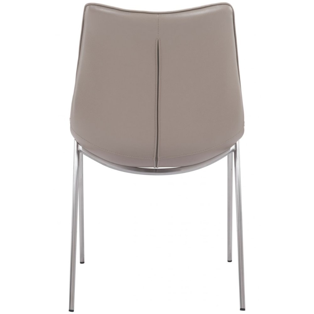 NOGAL BEAT MAGNUS | Silla para Comedor Restaurante | Patas Acero Inoxidable | Varios Colores | Piel Sintetica | Interior - 101269 - Zuo - NOGAL BEAT -