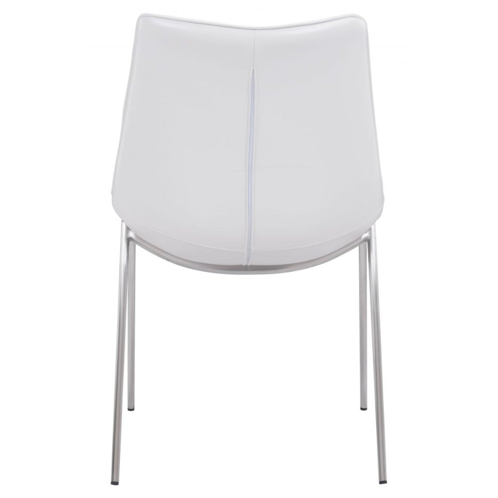 NOGAL BEAT MAGNUS | Silla para Comedor Restaurante | Patas Acero Inoxidable | Varios Colores | Piel Sintetica | Interior - 101270 - Zuo - NOGAL BEAT -