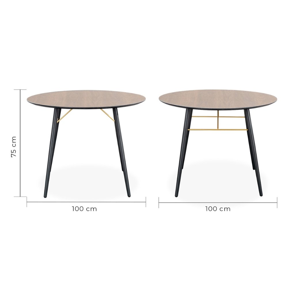 Nogal Beat Mesa de Comedor Onno 100 Uso Interior - MESA0903535 - Mundo In - NOGAL BEAT -