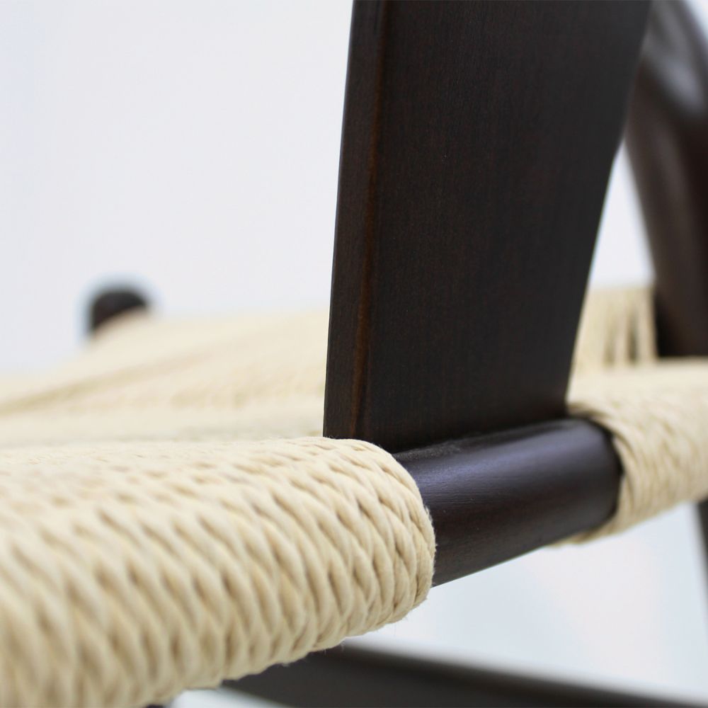 SILLA KINGSTRONG MICERINO MOB-098 SILL0903560 | Silla Ocasional Decorativa Descanso Comodidad con Modernidad Hogar | Base 4 Puntas Estilo Escandinavo | Madera | Asiento Papel Trenzado Impermeable | Interior | Sala de Estar Sala de Espera Vestíbulo Casa Habitación Estética Sillas Bonitas  Comercial