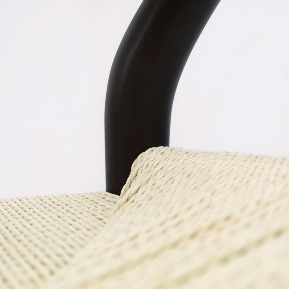 SILLA KINGSTRONG MICERINO MOB-098 SILL0903560 | Silla Ocasional Decorativa Descanso Comodidad con Modernidad Hogar | Base 4 Puntas Estilo Escandinavo | Madera | Asiento Papel Trenzado Impermeable | Interior | Sala de Estar Sala de Espera Vestíbulo Casa Habitación Estética Sillas Bonitas  Comercial