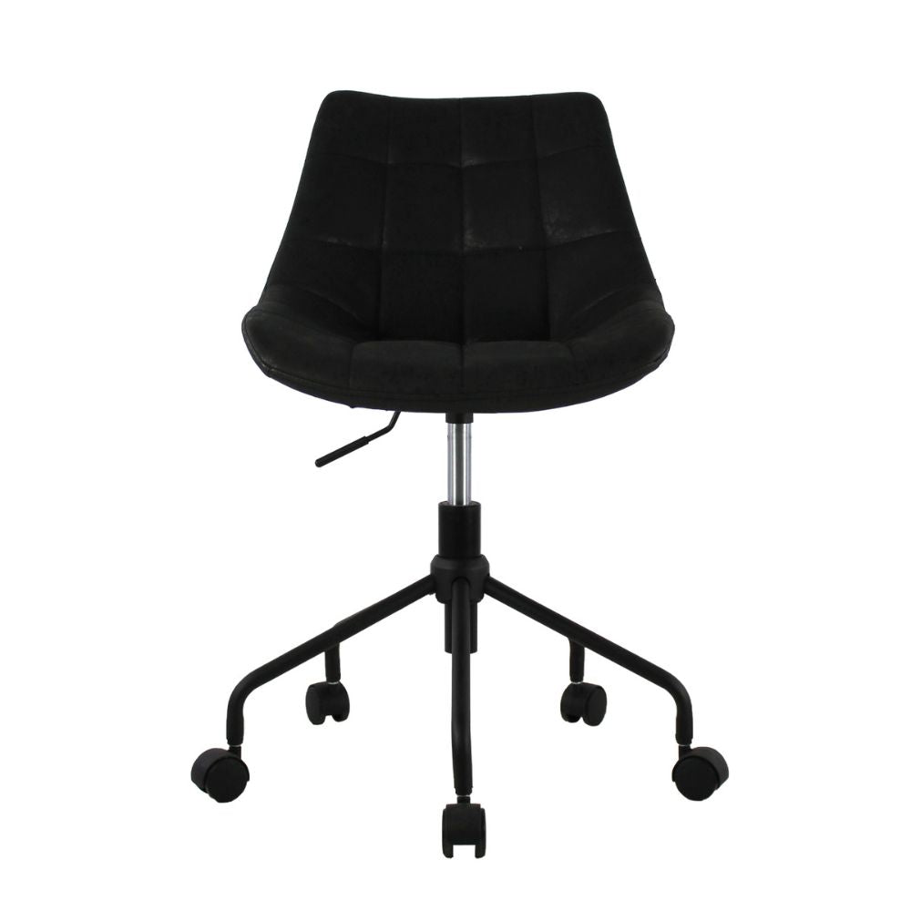 SILLA KINGSTRONG ONTARIO MOB-1102 SILL0362904 | Silla Secretarial Ocasional Uso Oficina Laboral para Escritorio | Base Estrella Rodajas | Patrón Cuadrado Vinil | Interior | Secretarial para Escritorio Oficina Despacho Bufete Agencia para uso Laboral Empresarial Trabajo Ejecutiva