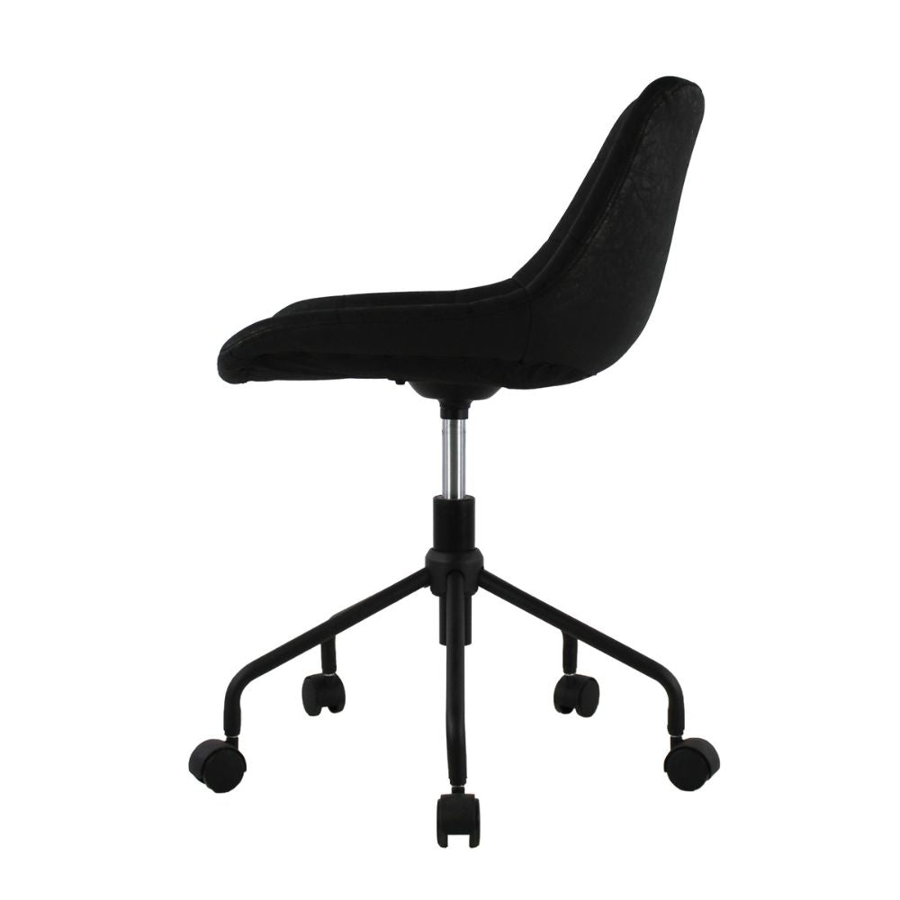 SILLA KINGSTRONG ONTARIO MOB-1102 SILL0362904 | Silla Secretarial Ocasional Uso Oficina Laboral para Escritorio | Base Estrella Rodajas | Patrón Cuadrado Vinil | Interior | Secretarial para Escritorio Oficina Despacho Bufete Agencia para uso Laboral Empresarial Trabajo Ejecutiva