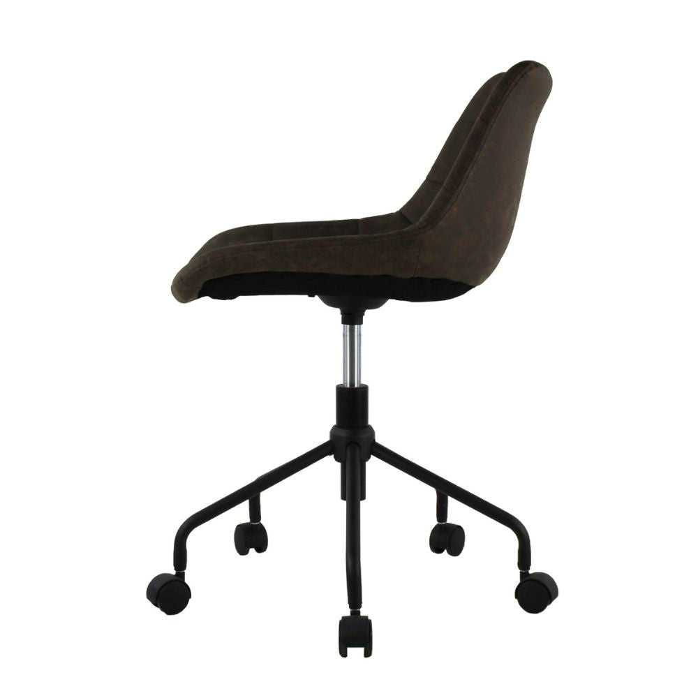 SILLA KINGSTRONG ONTARIO MOB-1102 SILL0362904 | Silla Secretarial Ocasional Uso Oficina Laboral para Escritorio | Base Estrella Rodajas | Patrón Cuadrado Vinil | Interior | Secretarial para Escritorio Oficina Despacho Bufete Agencia para uso Laboral Empresarial Trabajo Ejecutiva