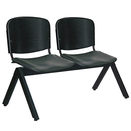 Offiho Banca Ellitico Ohr-2600-2P 2 Asientos Polipropileno Base 4 Puntas Acero Tubular Uso Interior - OHR-2600-2P - OFFIHO - NOGAL BEAT - Banca