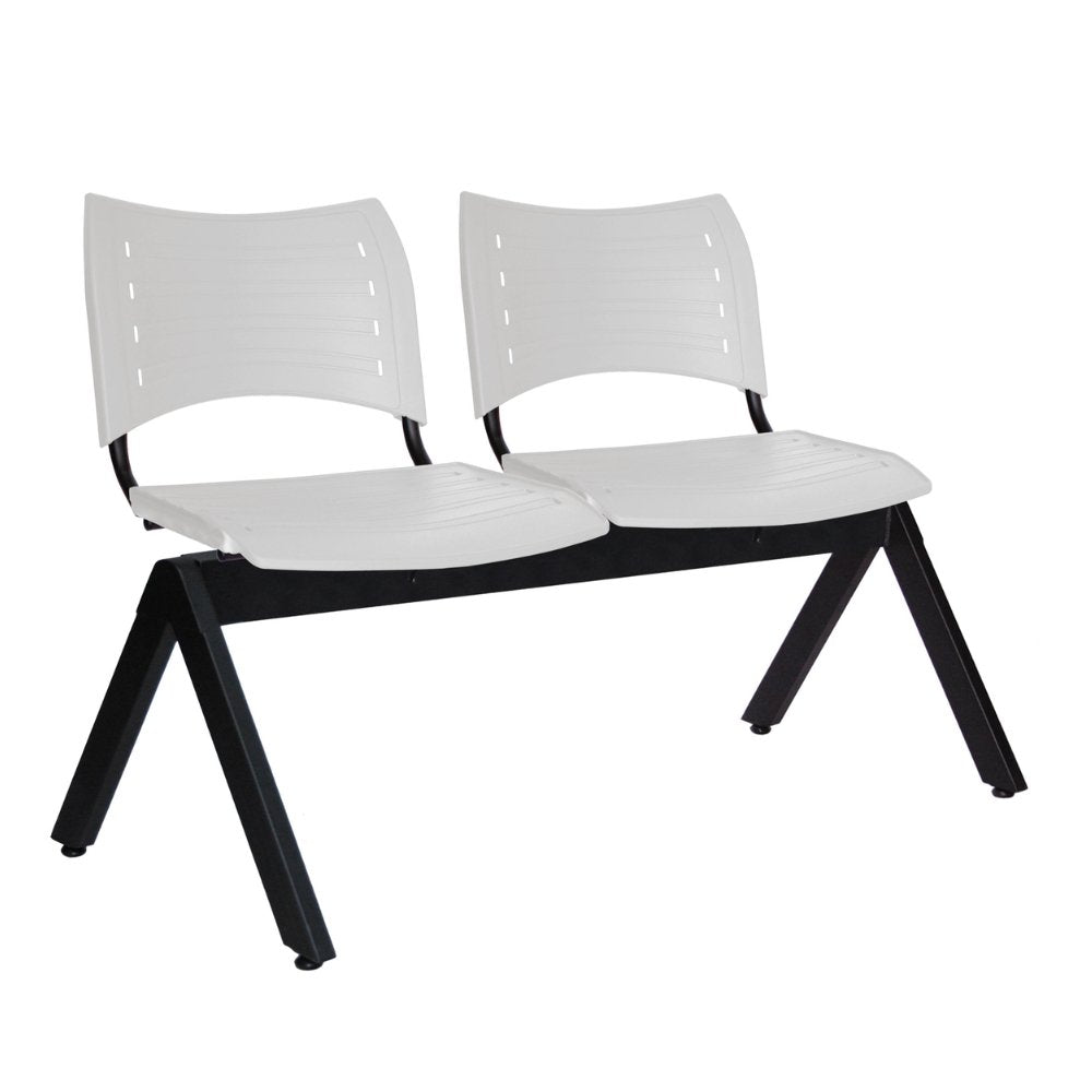 Offiho Banca Innova Ohr-2700-2P Visita Polipropileno Base Acero Uso Interior - OFFIHO - NOGAL BEAT - Banca