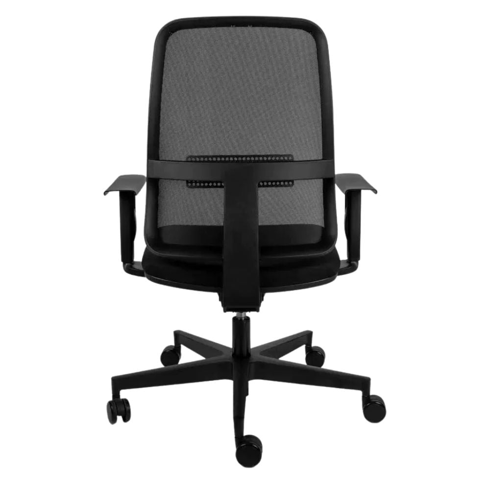 Offiho Black Silla Blaze Ohe-23 Operativa Malla Negra Base Estrella Con Rodajas Uso Interior - OHE-23 - OFFIHO - NOGAL BEAT - Silla para oficina