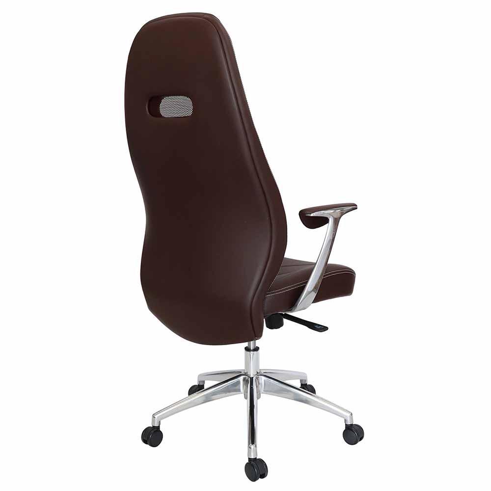 Offiho Silla Alufsen Ohe-405 Oficina Ejecutiva Respaldo Alto Base Estrella - OHE-405 - OFFIHO - NOGAL BEAT - Silla para oficina
