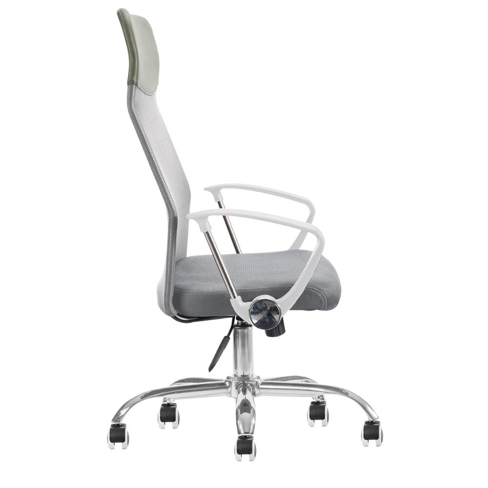 Offiho Silla Economalla Blanco Operativa Malla Blanca Base Estrella Rodajas Uso Interior - Economalla Blanco - OFFIHO - NOGAL BEAT - Sillas