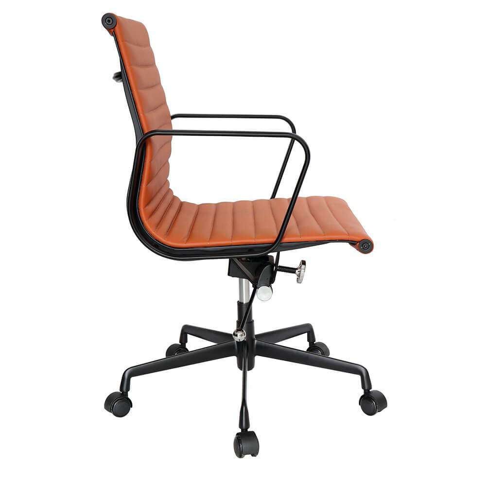 Offiho Silla Goetz Ohe-204 Oficina Tapiz Base Estrella Aluminio Fundido Uso Interior - OHE-204 - OFFIHO - NOGAL BEAT - Silla para oficina