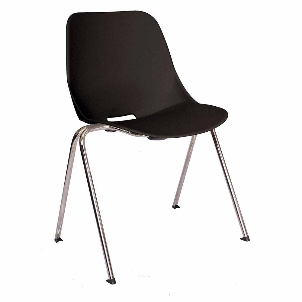 Offiho Silla Quick Ohv-47 Acero Tubular De 3/4" Calibre 16 Asiento Y Respaldo De Una Sola Pieza En Polipropileno - OHV-47 - OFFIHO - NOGAL BEAT - Sillas