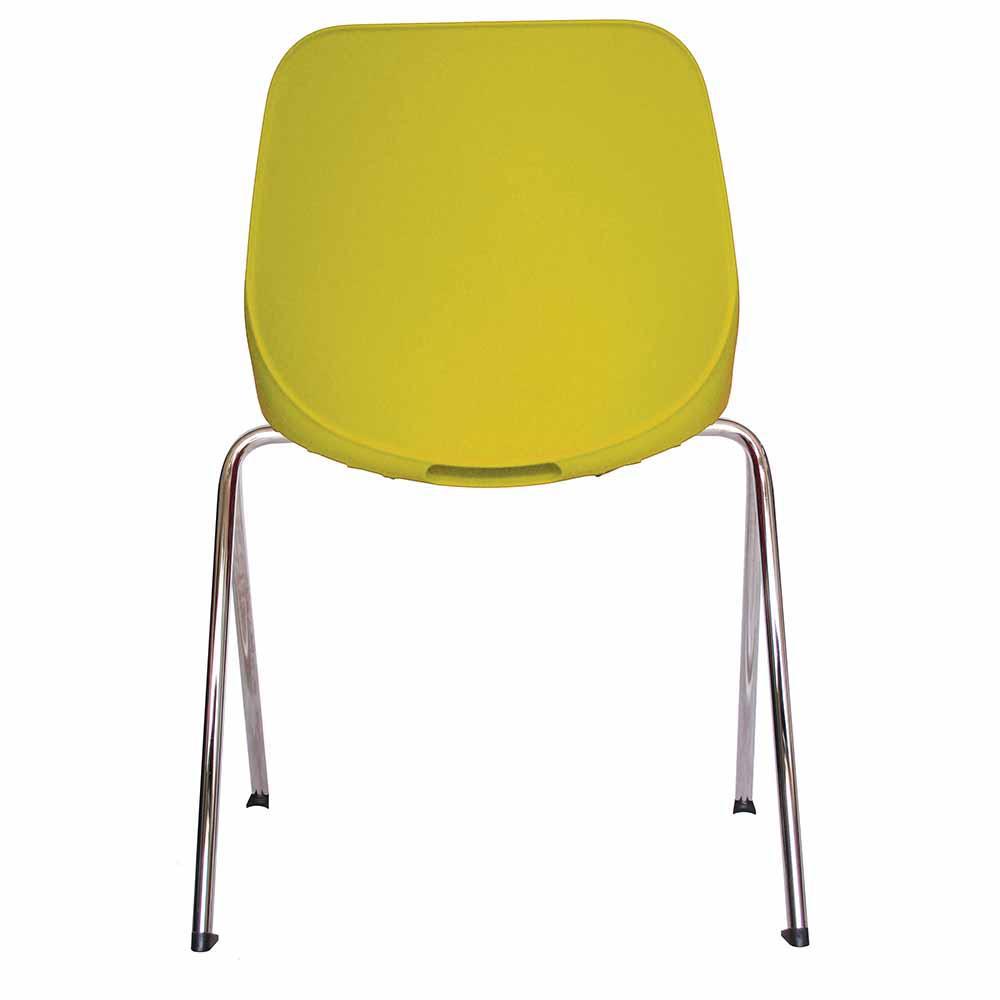 Offiho Silla Quick Ohv-47 Acero Tubular De 3/4" Calibre 16 Asiento Y Respaldo De Una Sola Pieza En Polipropileno - OHV-47 - OFFIHO - NOGAL BEAT - Sillas