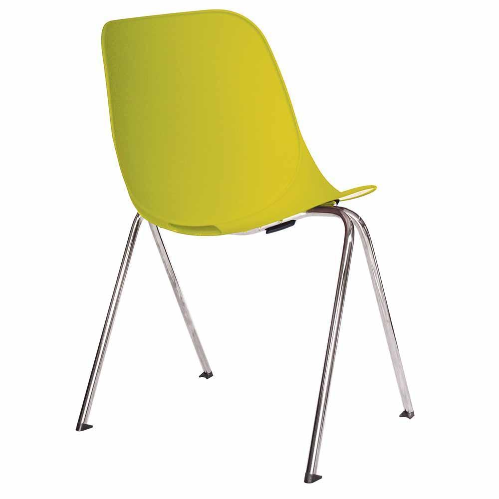 Offiho Silla Quick Ohv-47 Acero Tubular De 3/4" Calibre 16 Asiento Y Respaldo De Una Sola Pieza En Polipropileno - OHV-47 - OFFIHO - NOGAL BEAT - Sillas