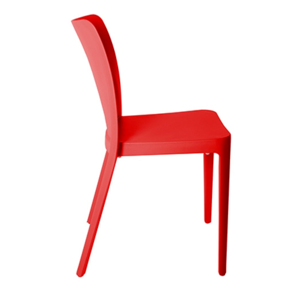 SILLA OFFIHO SOLEI OHV-59 | Silla para Terraza Aire Libre | Resistente Rayos UV | Varios Colores | Polipropileno | Interior + Exterior | Restaurante Cafetería Jardín Patio Colorida Blanca Capucciono Negro Gris Antracita Rojo Intemperie