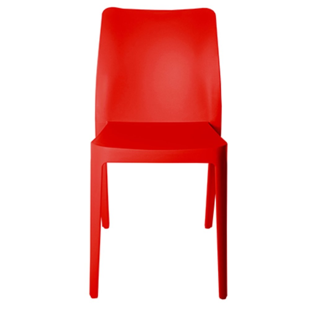 SILLA OFFIHO SOLEI OHV-59 | Silla para Terraza Aire Libre | Resistente Rayos UV | Varios Colores | Polipropileno | Interior + Exterior | Restaurante Cafetería Jardín Patio Colorida Blanca Capucciono Negro Gris Antracita Rojo Intemperie