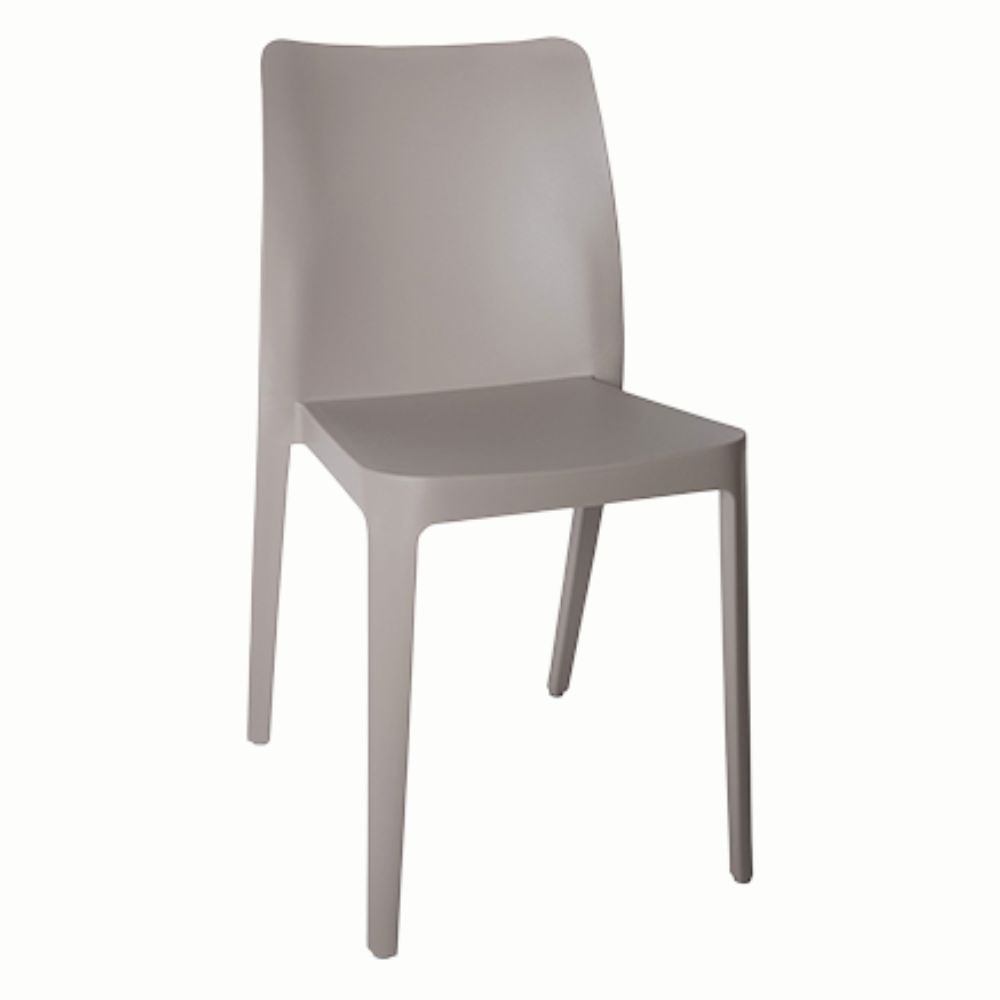 SILLA OFFIHO SOLEI OHV-59 | Silla para Terraza Aire Libre | Resistente Rayos UV | Varios Colores | Polipropileno | Interior + Exterior | Restaurante Cafetería Jardín Patio Colorida Blanca Capucciono Negro Gris Antracita Rojo Intemperie