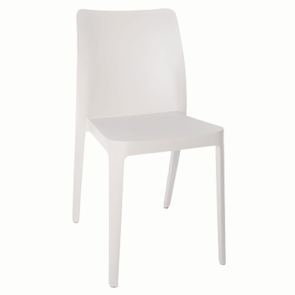 SILLA OFFIHO SOLEI OHV-59 | Silla para Terraza Aire Libre | Resistente Rayos UV | Varios Colores | Polipropileno | Interior + Exterior | Restaurante Cafetería Jardín Patio Colorida Blanca Capucciono Negro Gris Antracita Rojo Intemperie