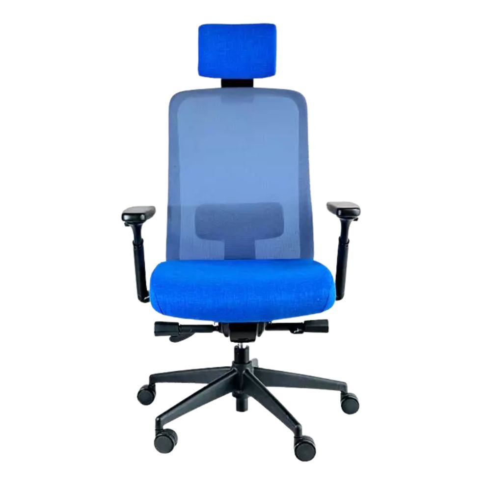 Silla de Oficina Ejecutiva Ergonómica - REQUIEZ RE-1600 AZUL - Azul - Respaldo Mesh con Brazos y Cabeza Tapizada 5 Puntas Sillas Directivas Sillas De Oficina Uso Directivo Sillas Ejecutivas Mobiliario Directivo Sillas De Liderazgo Confort Ejecutivo Ergonomía Ejecutiva Diseño Ejecutivo Calidad Ejecutiva Estilo Directivo Sillas Premium Soluciones Ejecutivas Espacios Directivos Innovación Directiva Sillas Para Directivos