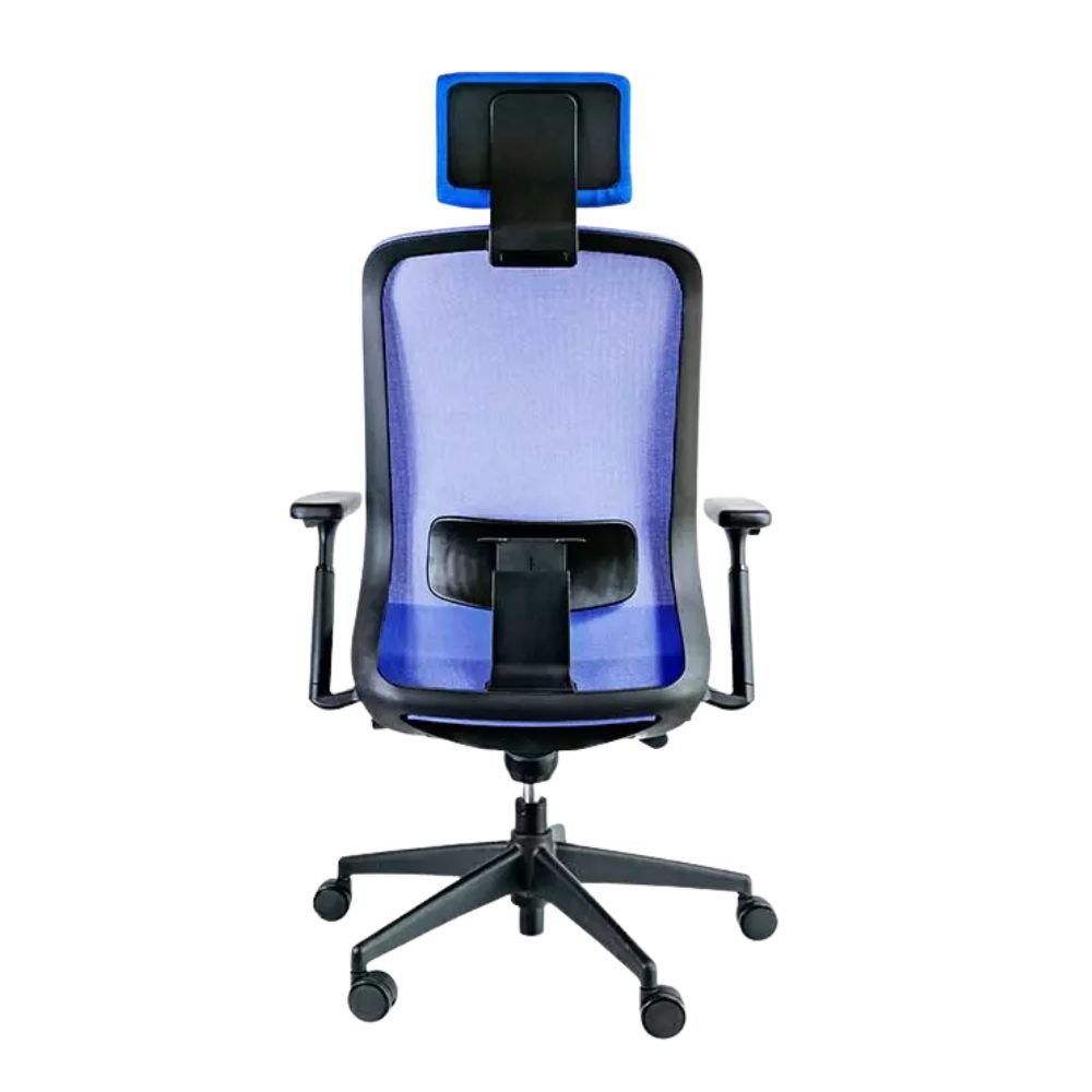 Silla de Oficina Ejecutiva Ergonómica - REQUIEZ RE-1600 AZUL - Azul - Respaldo Mesh con Brazos y Cabeza Tapizada 5 Puntas Sillas Directivas Sillas De Oficina Uso Directivo Sillas Ejecutivas Mobiliario Directivo Sillas De Liderazgo Confort Ejecutivo Ergonomía Ejecutiva Diseño Ejecutivo Calidad Ejecutiva Estilo Directivo Sillas Premium Soluciones Ejecutivas Espacios Directivos Innovación Directiva Sillas Para Directivos
