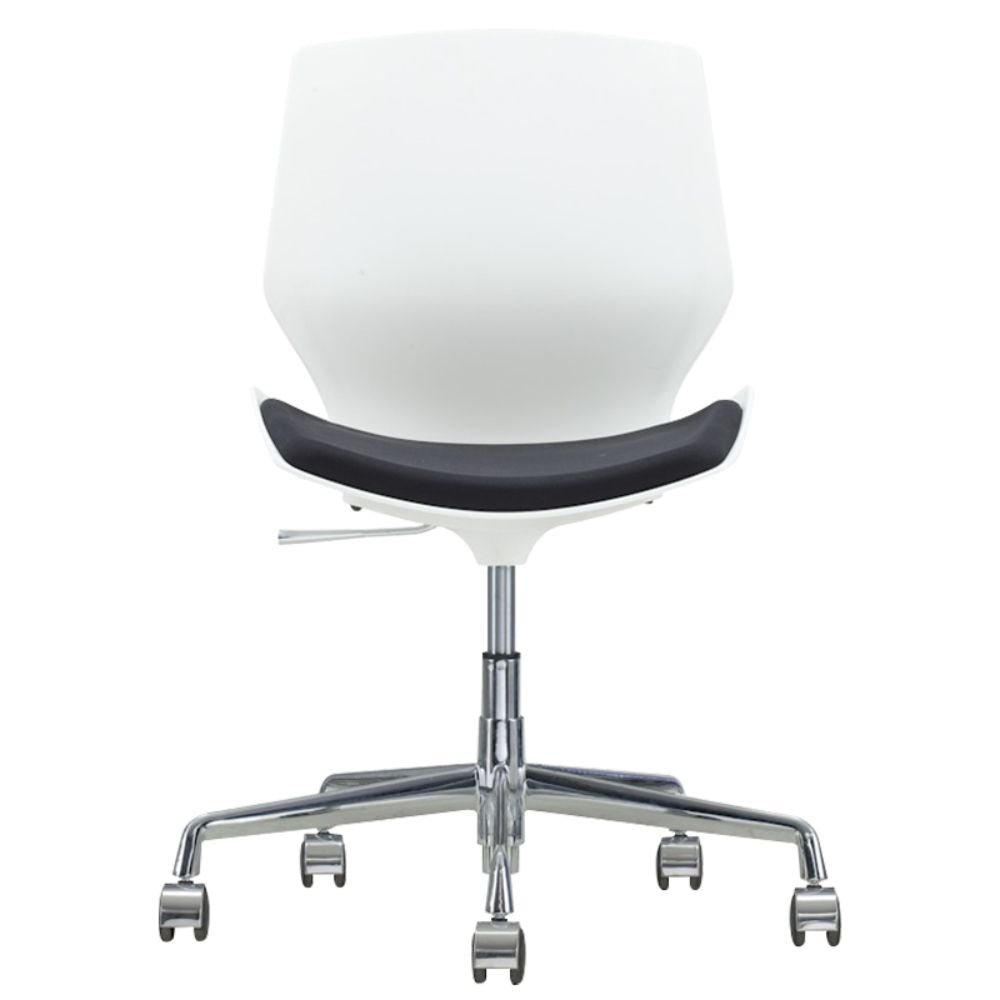 SILL NOGAL BEAT ALBAR AB - 300 | Silla Operativa | Asiento Respaldo Polipropileno | Asiento Tapizado | Altura Ajustable | Pistón Secretarial | Base Rodajas Aluminio | Interior - AB - 300 - ALBAR - NOGAL BEAT - Sillas de oficina