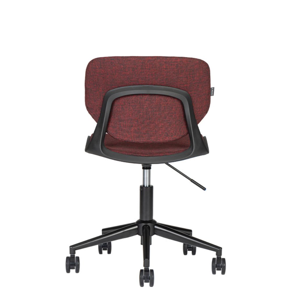 SILLA BRATTI VELA CON RODAJAS | Silla Secretarial para Oficina | Estructura Polipropileno | Base Estrella con rodajas | Interior - VELA CON RODAJAS Asiento y respaldo tapizado Addison - Bratti - NOGAL BEAT -