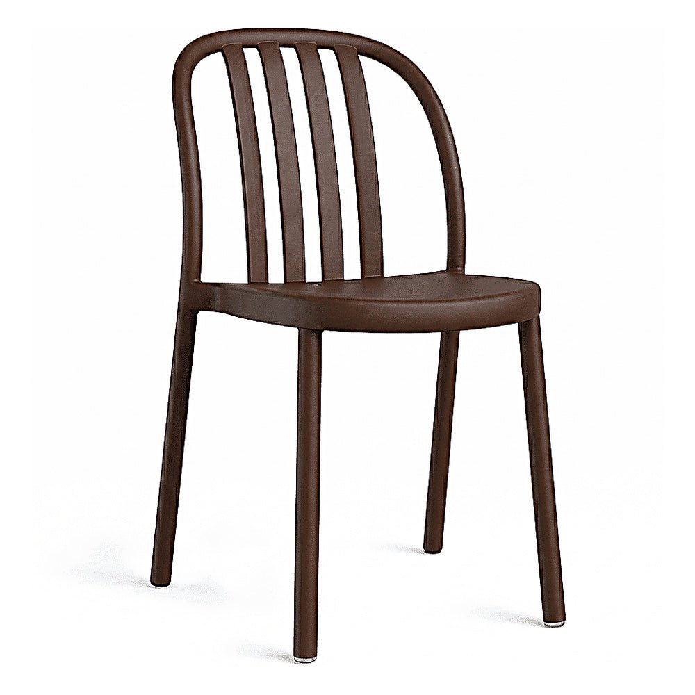 Silla Comercial para Bistró Protección UV - RESOL SUE - Varios Colores - Asiento y Respaldo en Polipropileno - 05169 - Resol - NOGAL BEAT - Silla Comercial Exterior