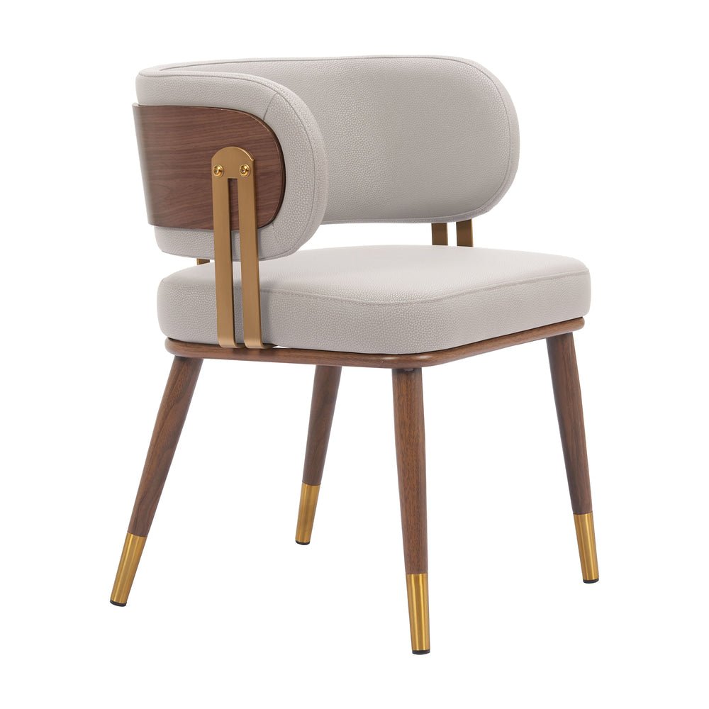 Silla Comercial para Bistró - ZUO BREW - Varios Colores - Asiento y Respaldo Tapizados en Piel Sintética - 110939 - Zuo - NOGAL BEAT - Silla Comercial Interior