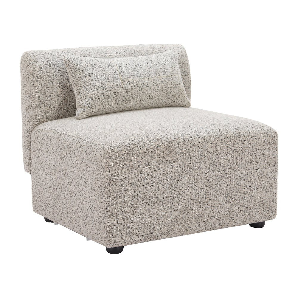 Silla Comercial para Bistró - ZUO SIMU MIDDLE - Greige Duna - Asiento y Respaldo Tapizados en Tejido Texturizado - 110432 - Zuo - NOGAL BEAT - Silla Comercial Interior