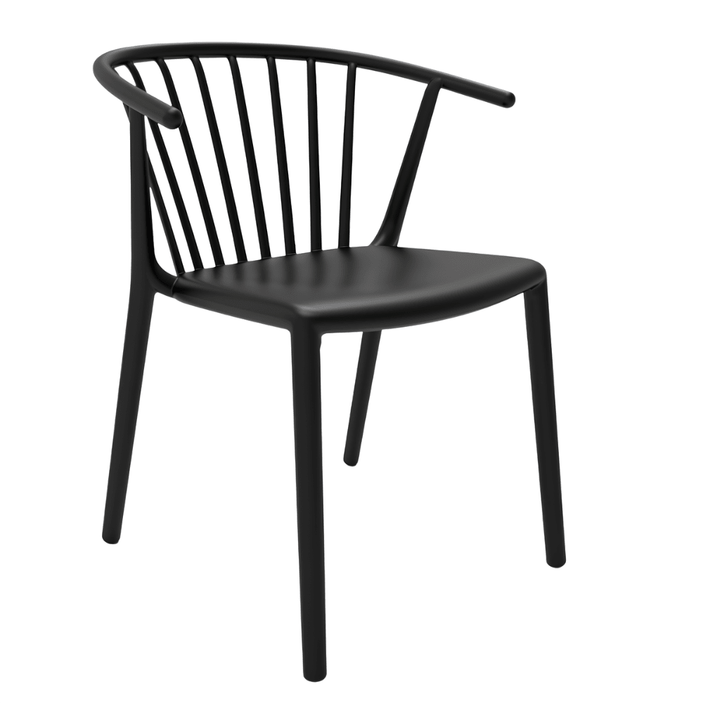 Silla Comercial para Cafetería Protección UV - RESOL WOODY - Varios Colores - Asiento y Respaldo en Polipropileno - 4461 - Resol - NOGAL BEAT - Sillas