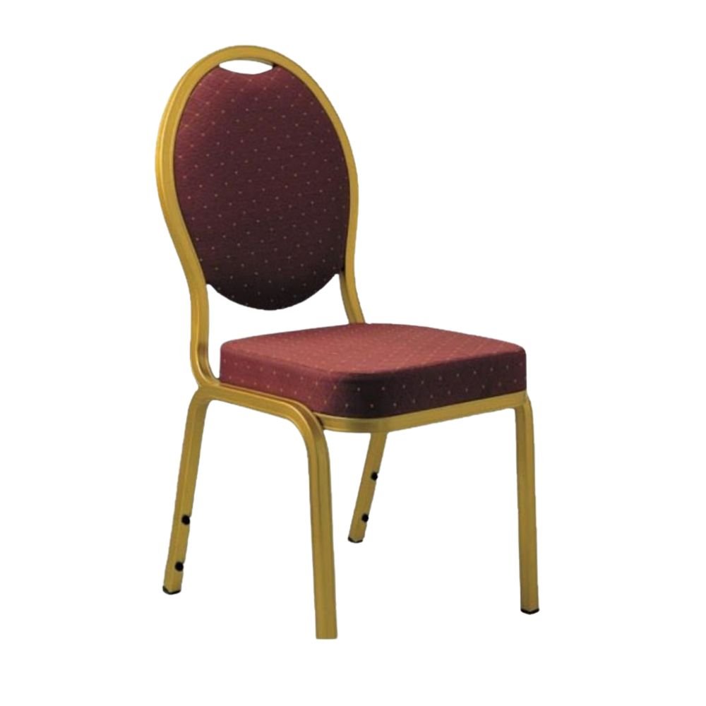 Silla Comercial para Reuniones y Eventos Apilable - RESOL OPERA - Varios Colores - 4 Puntas con Estructura Oro y de Aluminio - 66114 - Resol - NOGAL BEAT - Sillas