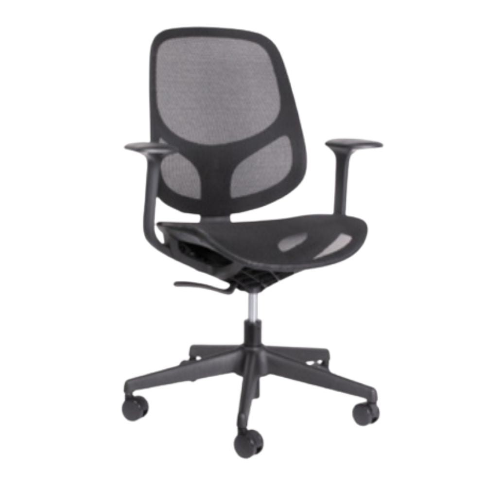 Silla de Oficina Operativa - OFFIHO VENTO OHS - 30 - Negro - Respaldo en Malla - OHS - 30 - OFFIHO - NOGAL BEAT - Silla de oficina