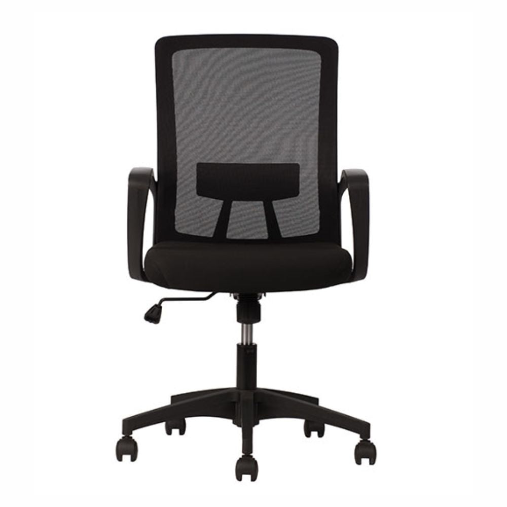 Silla De Oficina Operativa Soporte Lumbar - TECHNO PLAY RESPALDO BAJO - Negro - Respaldo y Asiento Tapizado - PLAY RESPALDO BAJO Negro - Techno - NOGAL BEAT -