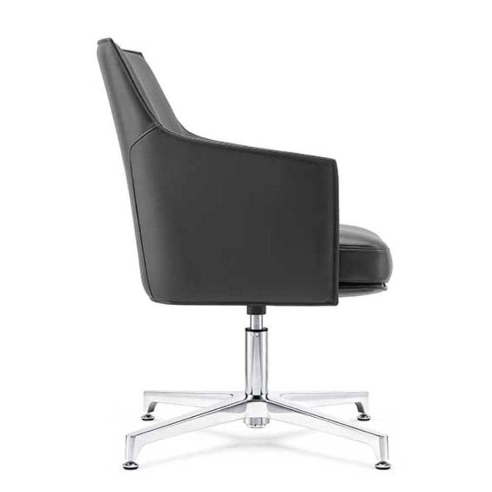 Silla De Oficina Para Visita - TECHNO DREAM - Varios Colores - Respaldo y Asiento Tapizado - DREAM VISITA Negro - Techno - NOGAL BEAT - Silla para oficina