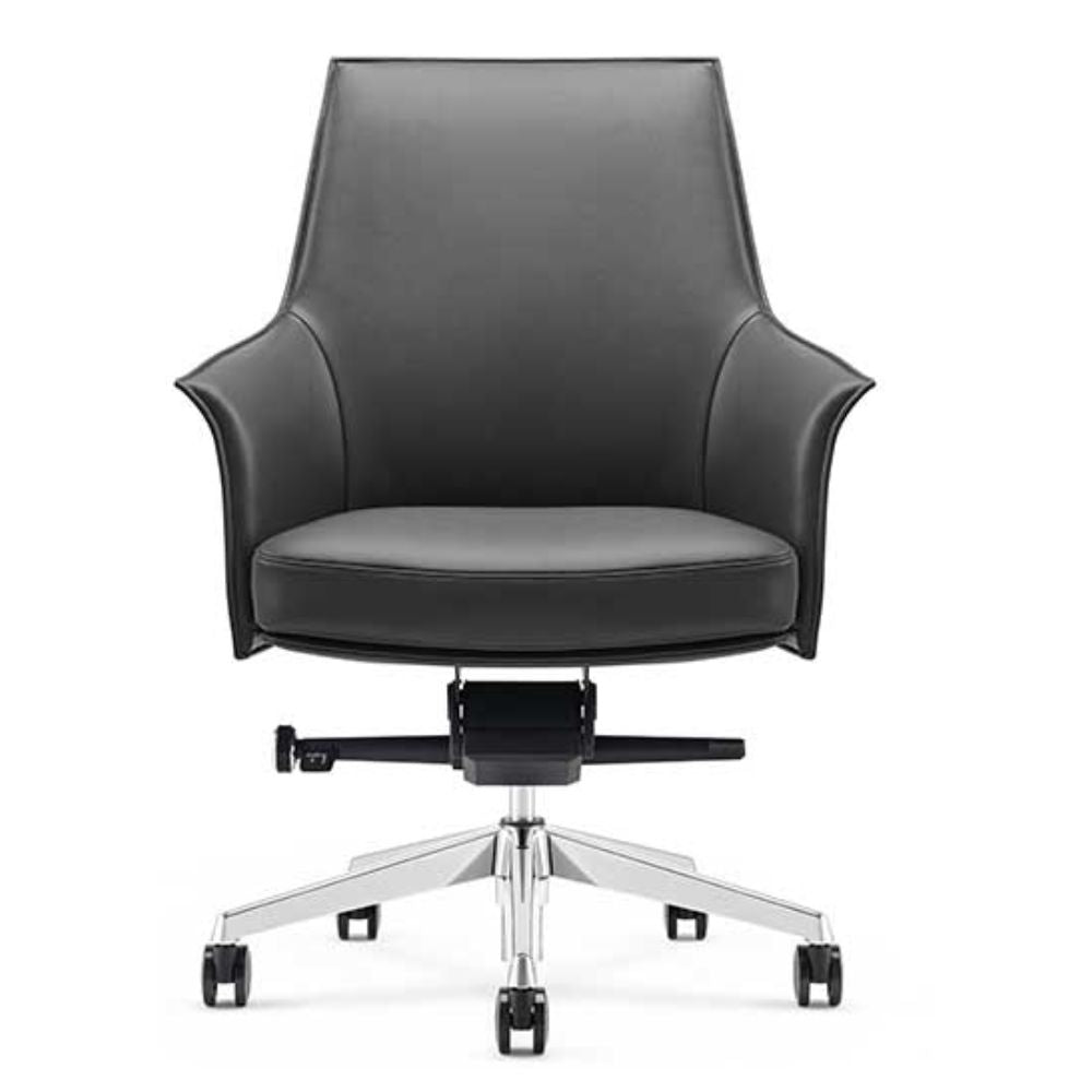 Silla De Oficina Secretarial Aluminio - TECHNO DREAM RESPALDO BAJO - Varios Colores - Respaldo y Asiento Tapizado - DREAM RESPALDO BAJO Negro - Techno - NOGAL BEAT - Silla para oficina