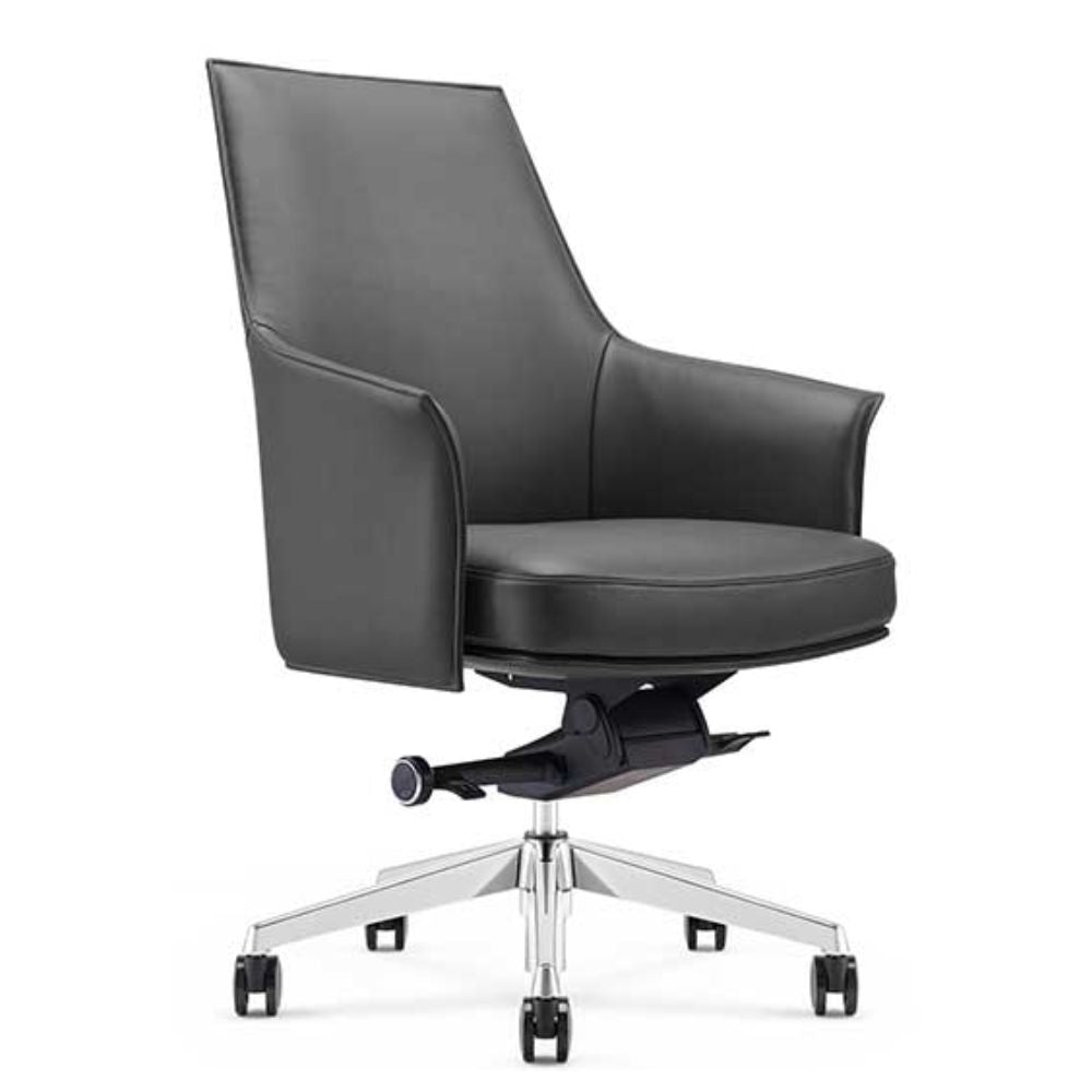 Silla De Oficina Secretarial Aluminio - TECHNO DREAM RESPALDO BAJO - Varios Colores - Respaldo y Asiento Tapizado - DREAM RESPALDO BAJO Taupe - Techno - NOGAL BEAT - Silla para oficina