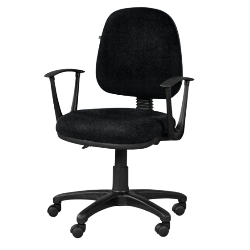 Silla de Oficina Secretarial - OFIK 280 REGIA - Negro - Asiento y Respaldo Tapizado - 280 - OFIK - NOGAL BEAT - Sillas de Oficina